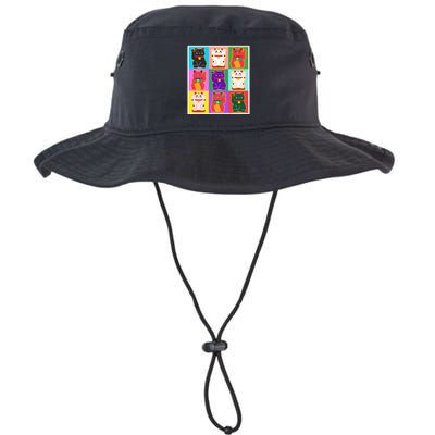 Cool Funny Vintage Japanese Lucky Cat Maneki Neko Pop Art Bucket Hat