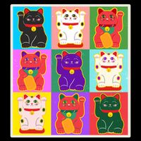 Cool Funny Vintage Japanese Lucky Cat Maneki Neko Pop Art Mug