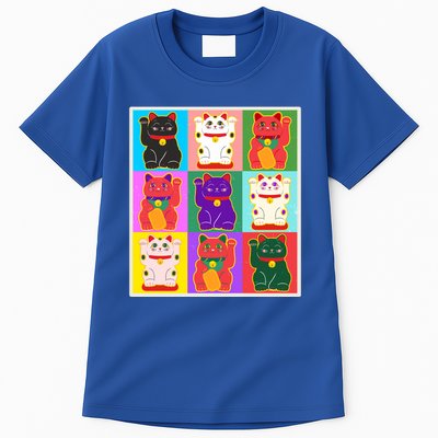 Cool Funny Vintage Japanese Lucky Cat Maneki Neko Pop Art Tall T-Shirt