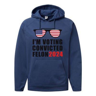 Convicted Felon Voting 2024 Graphic Performance Fleece Hoodie