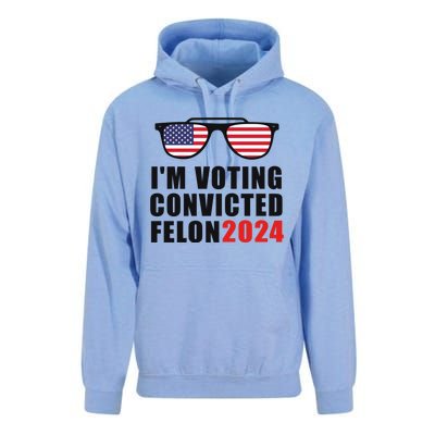 Convicted Felon Voting 2024 Graphic Unisex Surf Hoodie