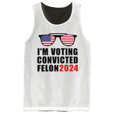 Convicted Felon Voting 2024 Graphic Mesh Reversible Basketball Jersey Tank