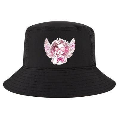 Cute Funny Valentines Day Cupid Peace Sign Cool Comfort Performance Bucket Hat