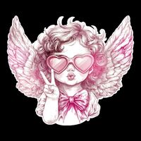 Cute Funny Valentines Day Cupid Peace Sign Sweatshirt