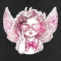 Cute Funny Valentines Day Cupid Peace Sign Hat