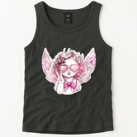 Cute Funny Valentines Day Cupid Peace Sign Tank Top