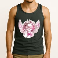 Cute Funny Valentines Day Cupid Peace Sign Tank Top