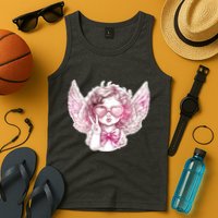 Cute Funny Valentines Day Cupid Peace Sign Tank Top