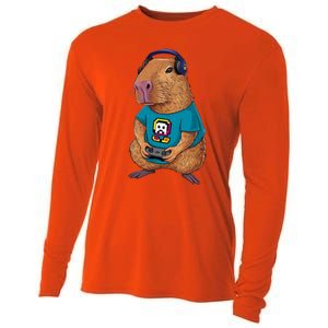 Capybara Funny Video Games Capybara Great Gift Cooling Performance Long Sleeve Crew