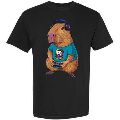 Capybara Funny Video Games Capybara Great Gift Garment-Dyed Heavyweight T-Shirt