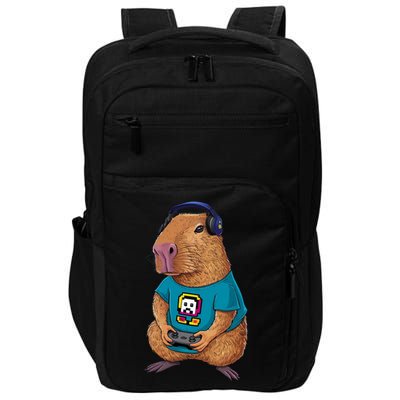 Capybara Funny Video Games Capybara Great Gift Impact Tech Backpack