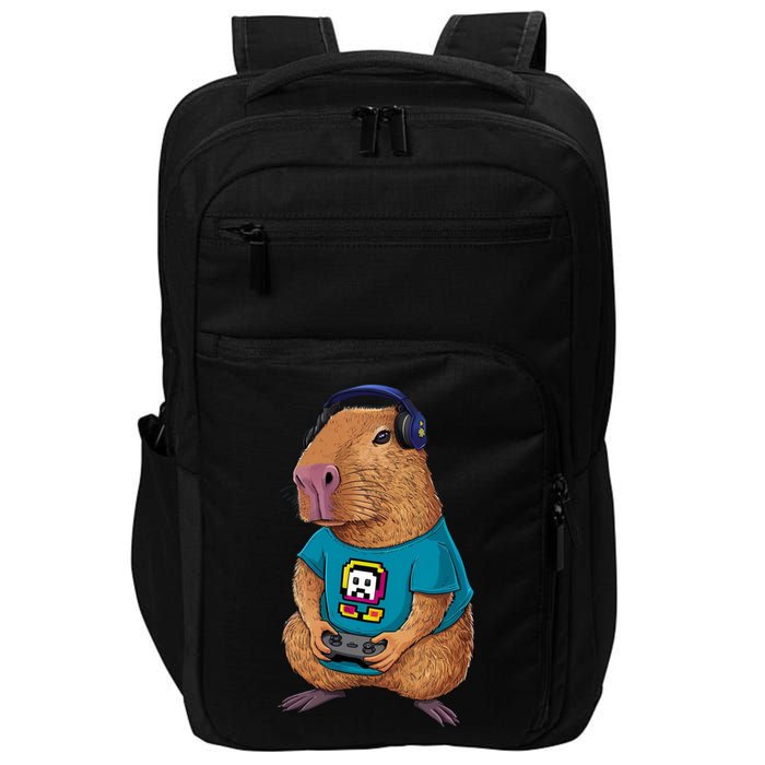 Capybara Funny Video Games Capybara Great Gift Impact Tech Backpack