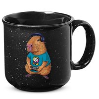 Capybara Funny Video Games Capybara Great Gift 15oz Campfire Ceramic Mug