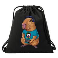 Capybara Funny Video Games Capybara Great Gift Drawstring Bag
