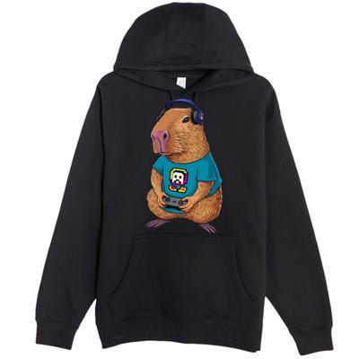 Capybara Funny Video Games Capybara Great Gift Premium Pullover Hoodie