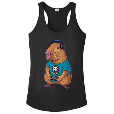 Capybara Funny Video Games Capybara Great Gift Ladies PosiCharge Competitor Racerback Tank