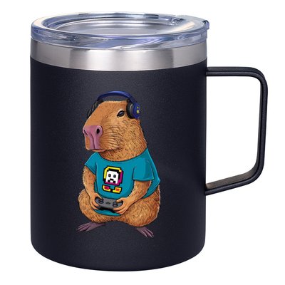 Capybara Funny Video Games Capybara Great Gift 12oz Stainless Steel Coffee Mug