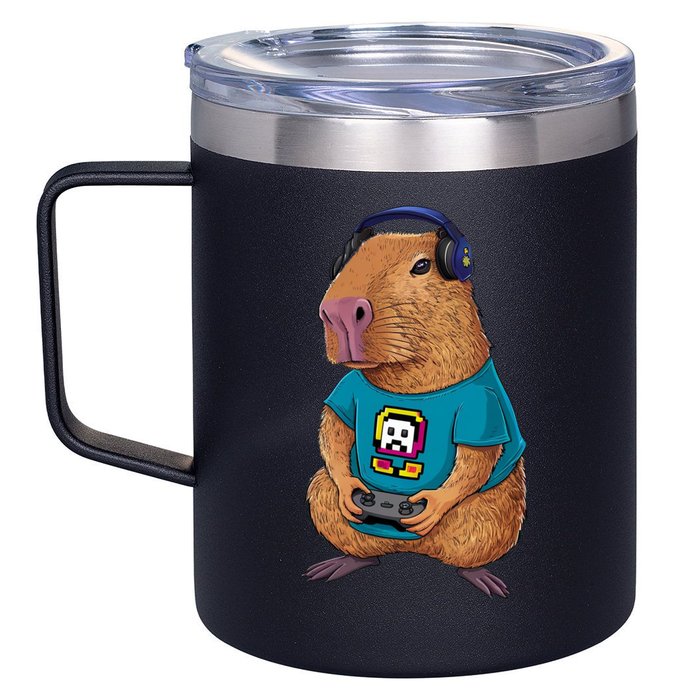 Capybara Funny Video Games Capybara Great Gift 12oz Stainless Steel Coffee Mug
