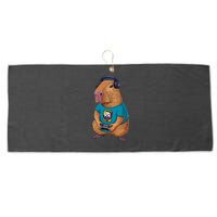 Capybara Funny Video Games Capybara Great Gift Large Microfiber Waffle Golf Towel