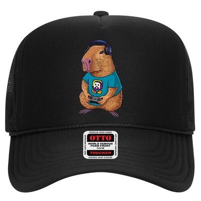 Capybara Funny Video Games Capybara Great Gift Trucker Hat