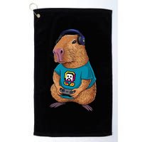 Capybara Funny Video Games Capybara Great Gift Golf Towel
