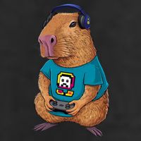 Capybara Funny Video Games Capybara Great Gift Golf Towel