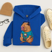 Capybara Funny Video Games Capybara Great Gift Hoodie