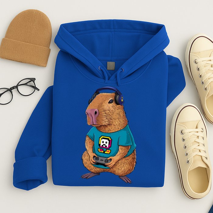 Capybara Funny Video Games Capybara Great Gift Hoodie