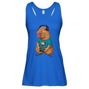 Capybara Funny Video Games Capybara Great Gift Ladies Essential Flowy Tank