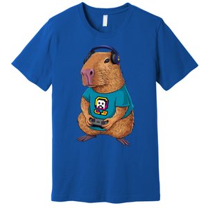 Capybara Funny Video Games Capybara Great Gift Premium T-Shirt