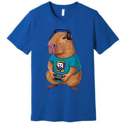 Capybara Funny Video Games Capybara Great Gift Premium T-Shirt