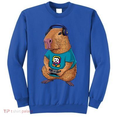 Capybara Funny Video Games Capybara Great Gift Tall Sweatshirt