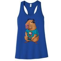 Capybara Funny Video Games Capybara Great Gift Women's Racerback Tank