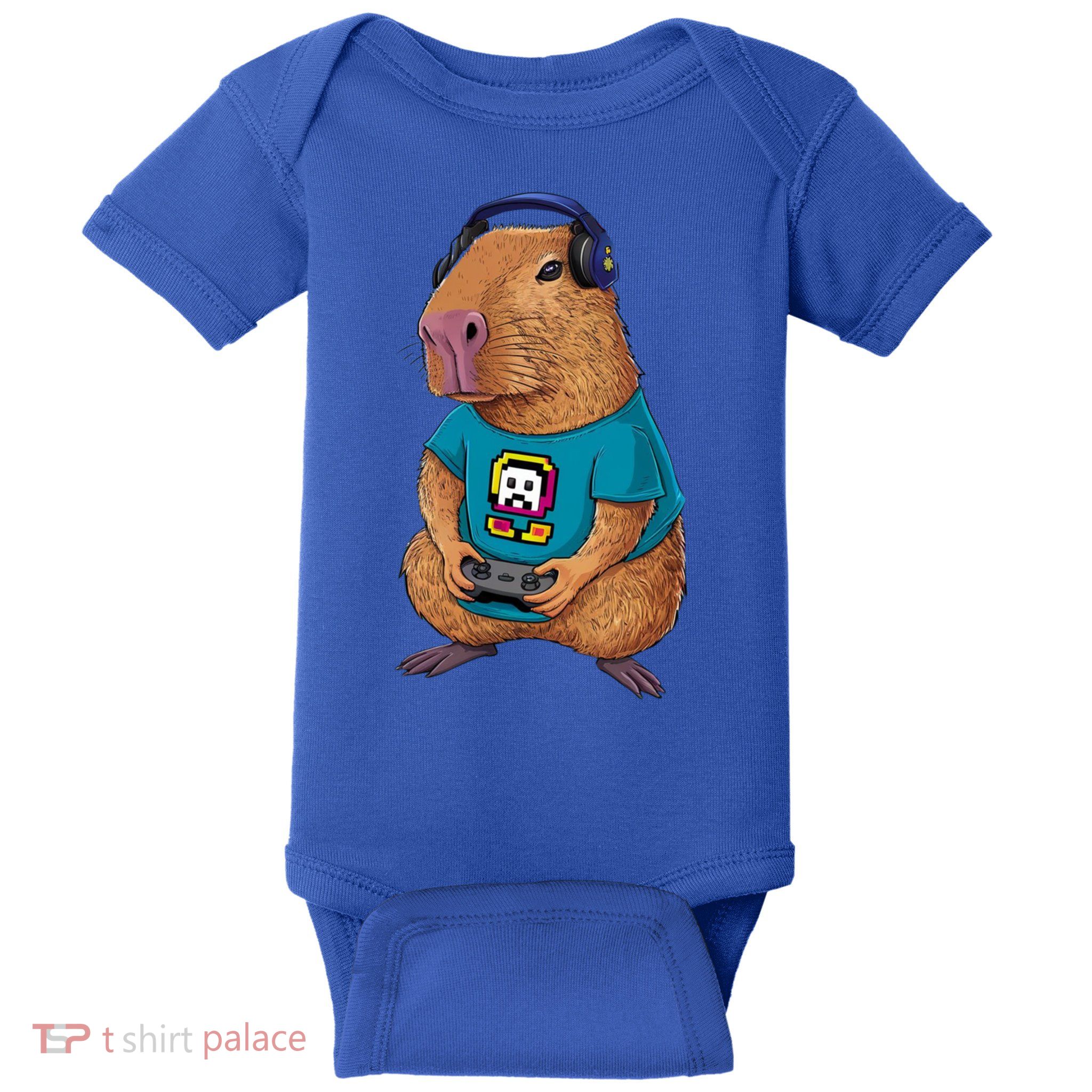 Capybara Funny Video Games Capybara Great Gift Baby Bodysuit