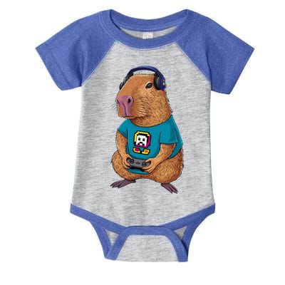 Capybara Funny Video Games Capybara Great Gift Infant Baby Jersey Bodysuit