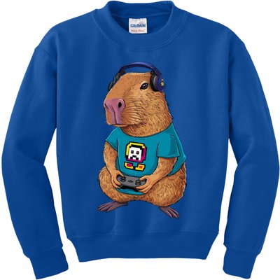 Capybara Funny Video Games Capybara Great Gift Kids Sweatshirt