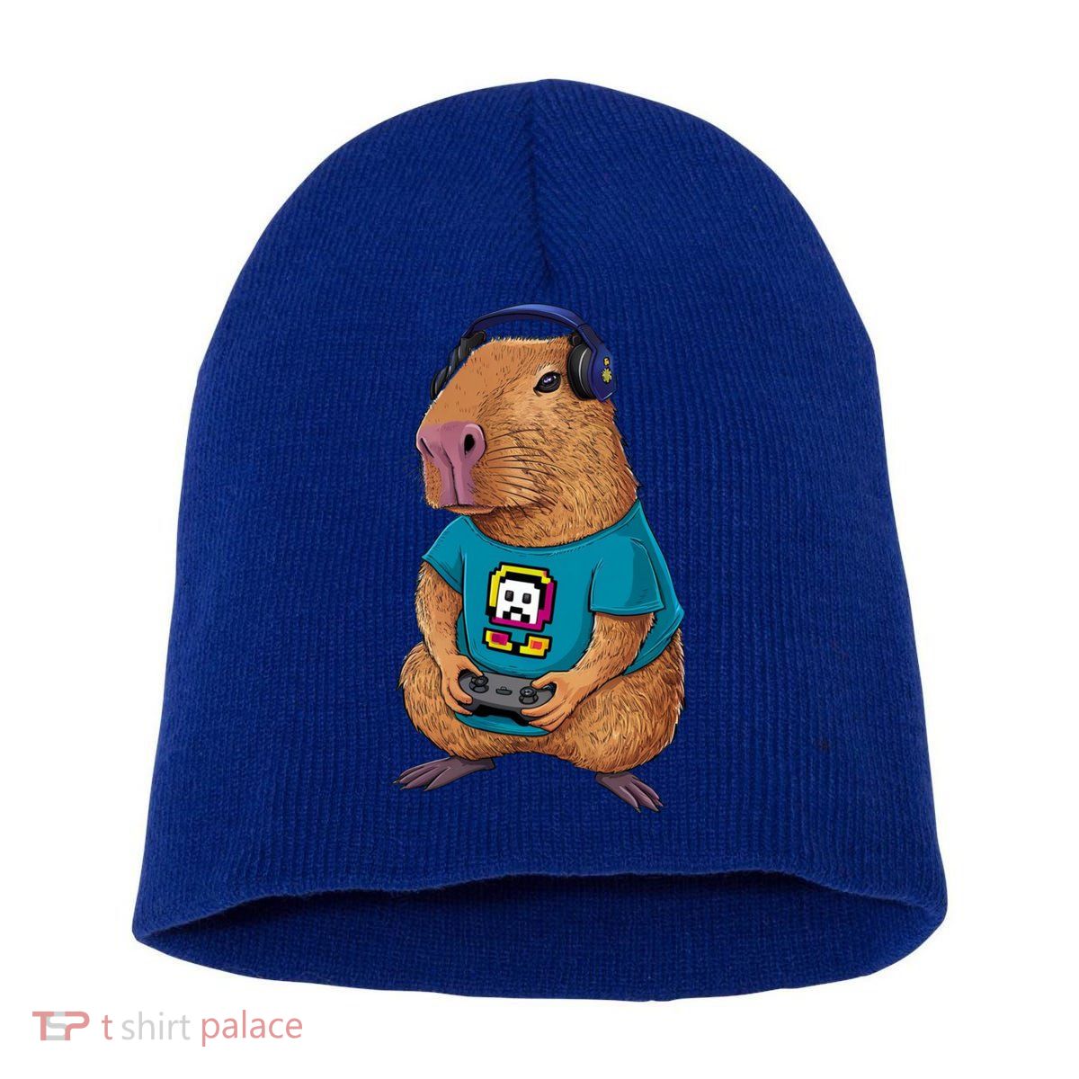 Capybara Funny Video Games Capybara Great Gift Short Acrylic Beanie