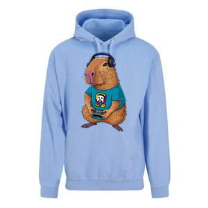 Capybara Funny Video Games Capybara Great Gift Unisex Surf Hoodie