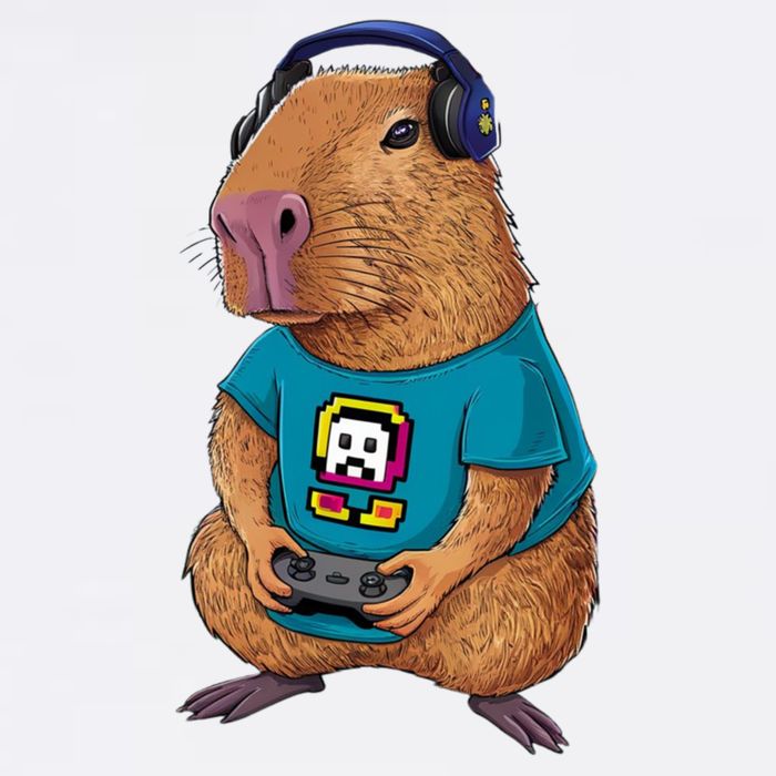Capybara Funny Video Games Capybara Great Gift Garment-Dyed Sweatshirt