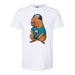 Capybara Funny Video Games Capybara Great Gift Softstyle CVC T-Shirt