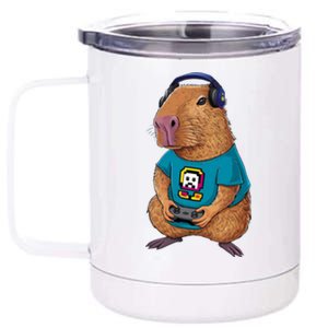 Capybara Funny Video Games Capybara Great Gift 12 oz Stainless Steel Tumbler Cup