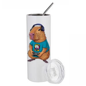 Capybara Funny Video Games Capybara Great Gift Stainless Steel Tumbler