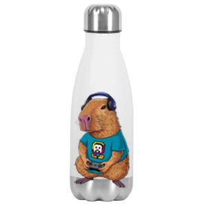 Capybara Funny Video Games Capybara Great Gift Stainless Steel Insulated Water Bottle