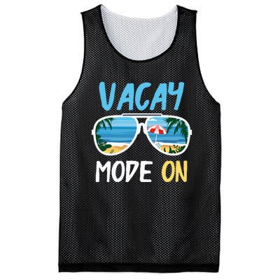 Cute Funny Vacay Mode On Summer Family Vacation Mesh Reversible Basketball Jersey Tank