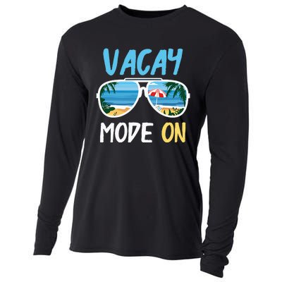 Cute Funny Vacay Mode On Summer Family Vacation Cooling Performance Long Sleeve Crew