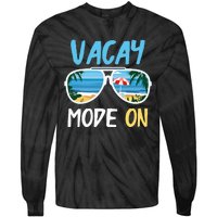 Cute Funny Vacay Mode On Summer Family Vacation Tie-Dye Long Sleeve Shirt