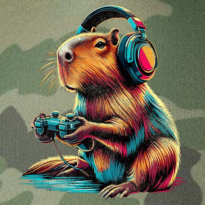 Capybara Funny Video Games Capybara Legacy Tie Dye Trucker Hat