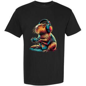 Capybara Funny Video Games Capybara Garment-Dyed Heavyweight T-Shirt