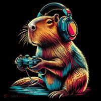 Capybara Funny Video Games Capybara Tall T-Shirt