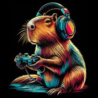 Capybara Funny Video Games Capybara Sustainable Bucket Hat